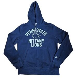 Nike Penn State Nittany Lions Hoodie Mens Navy Blue Graphic Pullover S